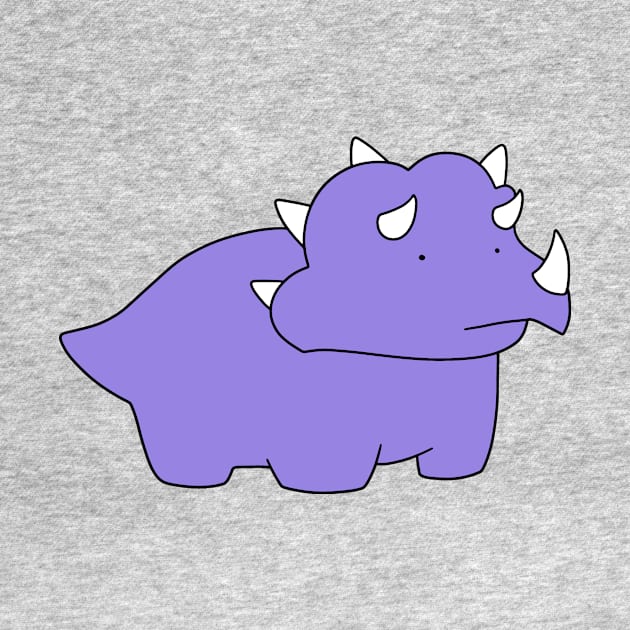 Purple Triceratops by saradaboru